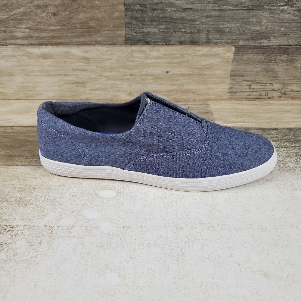 Keds Bliss Walk Womens Shoes Sz 7 Navy Denim Slip On Round Toe Comfort Sneakers